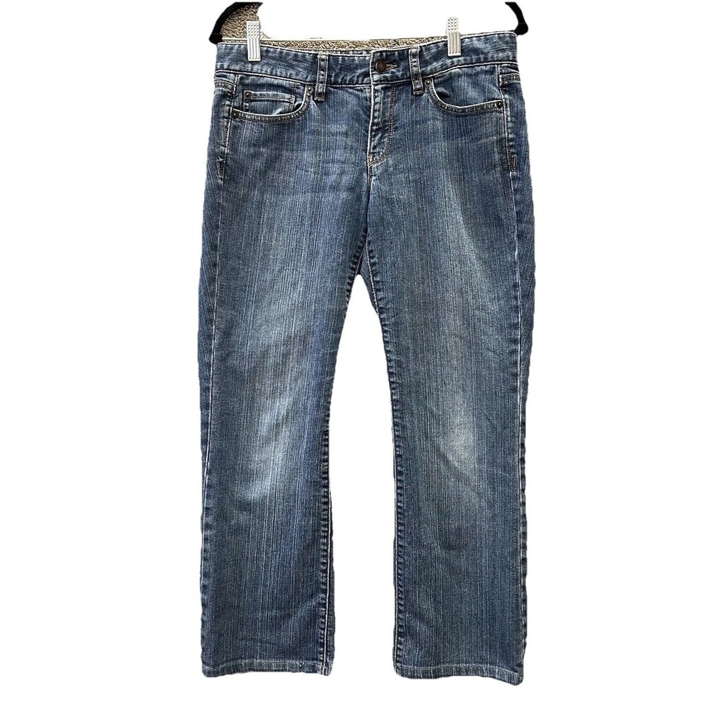 Loft Original Bootcut Denim Jeans Blue Petite 6P Low rise Medium Wash 32x26